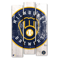 Wholesale-Milwaukee Brewers Wood Fence Sign