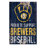 Wholesale-Milwaukee Brewers Wood Sign 11" x 17" 1/4" thick