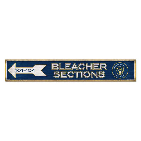 Wholesale-Milwaukee Brewers Wood Sign 6"x36" 3/8" thick