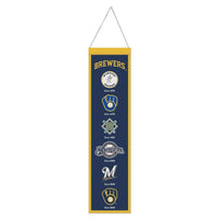 Wholesale-Milwaukee Brewers Wool Banner 8" x 32"