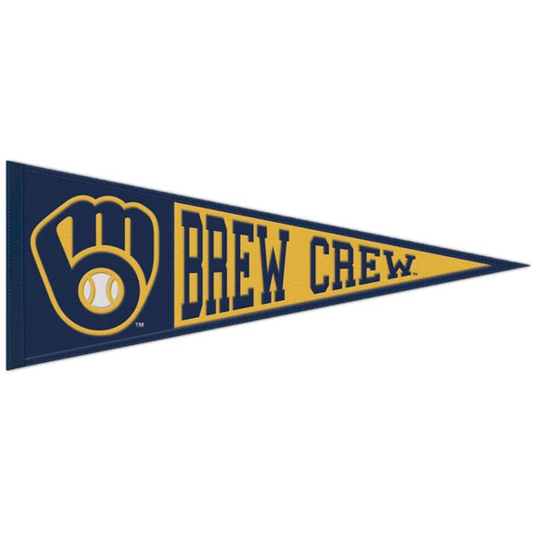 Wholesale-Milwaukee Brewers Wool Pennant 13" x 32"