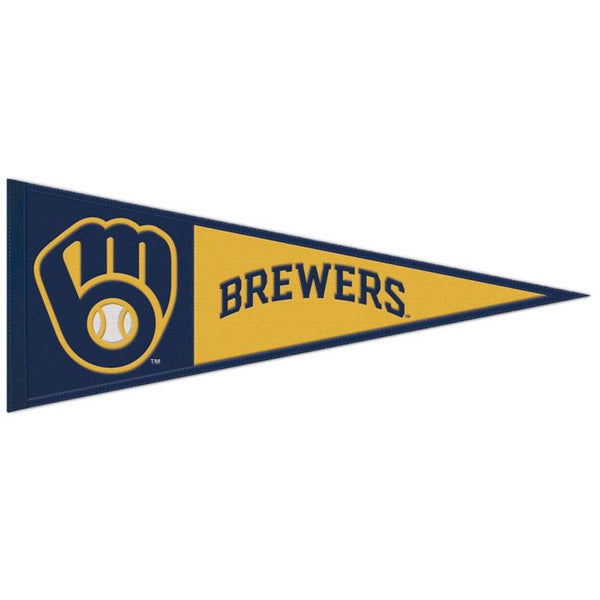 Wholesale-Milwaukee Brewers Wool Pennant 13" x 32"