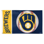 Wholesale-Milwaukee Brewers ball Flag - Deluxe 3' X 5'