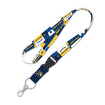 Wholesale-Milwaukee Brewers color block Lanyard w/detachable buckle 1"