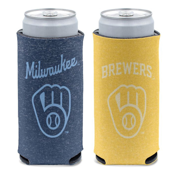 Wholesale-Milwaukee Brewers colored heather 12 oz Slim Can Cooler