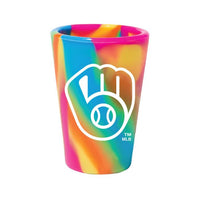 Wholesale-Milwaukee Brewers hippie 1.5oz Silicone Shot Glass