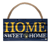 Wholesale-Milwaukee Brewers home sweet home Wood Sign w/Rope 5" x 10"