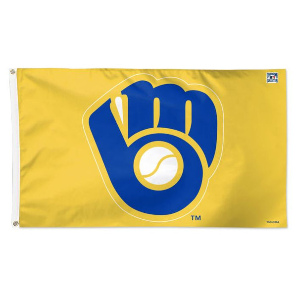 Wholesale-Milwaukee Brewers yellow Flag - Deluxe 3' X 5'