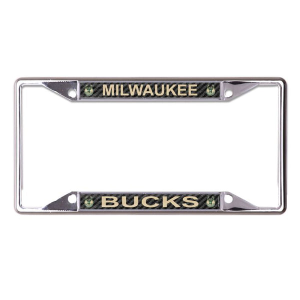 Wholesale-Milwaukee Bucks CARBON Lic Plt Frame S/S Printed