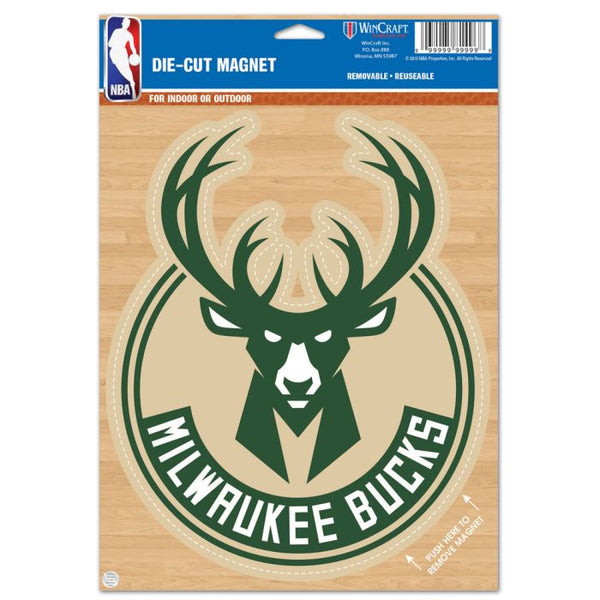 Wholesale-Milwaukee Bucks Die Cut Logo Magnet 6.25" x 9"