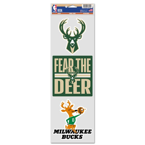 Wholesale-Milwaukee Bucks Fan Decals 3.75" x 12"