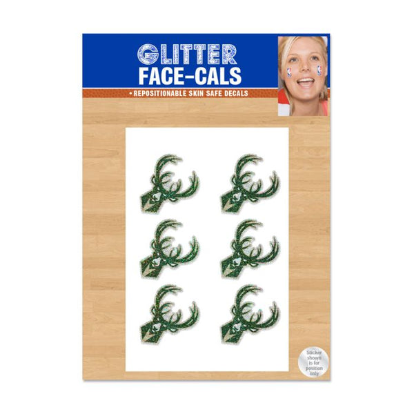 Wholesale-Milwaukee Bucks Glitter Tattoo 6 Pack