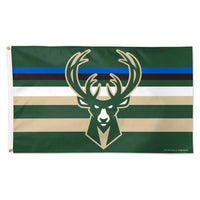 Wholesale-Milwaukee Bucks H STRIPE Flag - Deluxe 3' X 5'