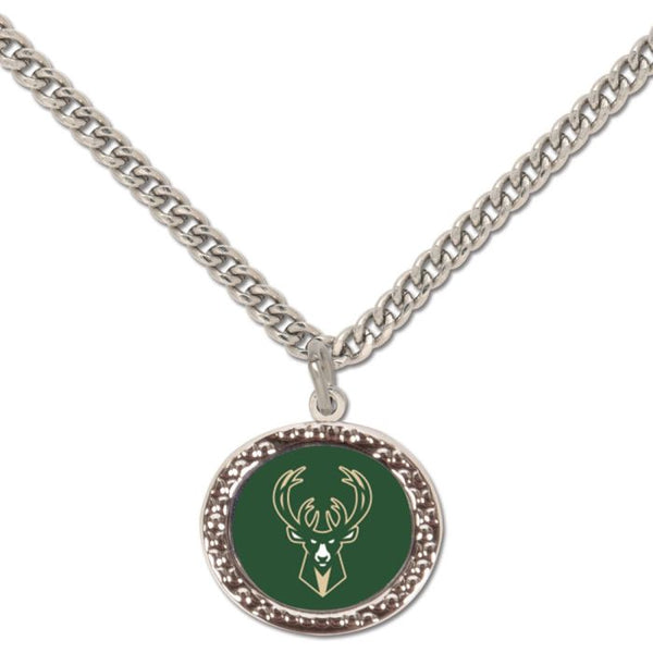 Wholesale-Milwaukee Bucks Necklace w/Charm Jewelry Card