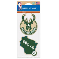 Wholesale-Milwaukee Bucks Perfect Cut Decal set of two 4"x4"