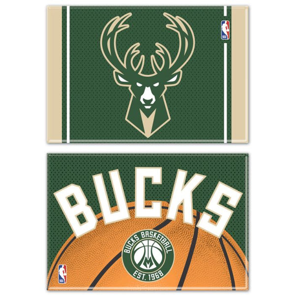 Wholesale-Milwaukee Bucks Rectangle Magnet, 2pack 2" x 3"