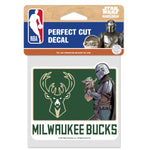 Wholesale-Milwaukee Bucks / Star Wars mandalorian Perfect Cut Color Decal 4" x 4"