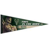 Wholesale-Milwaukee Bucks / Star Wars mandalorian Premium Pennant 12" x 30"