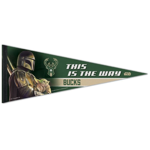 Wholesale-Milwaukee Bucks / Star Wars mandalorian Premium Pennant 12" x 30"