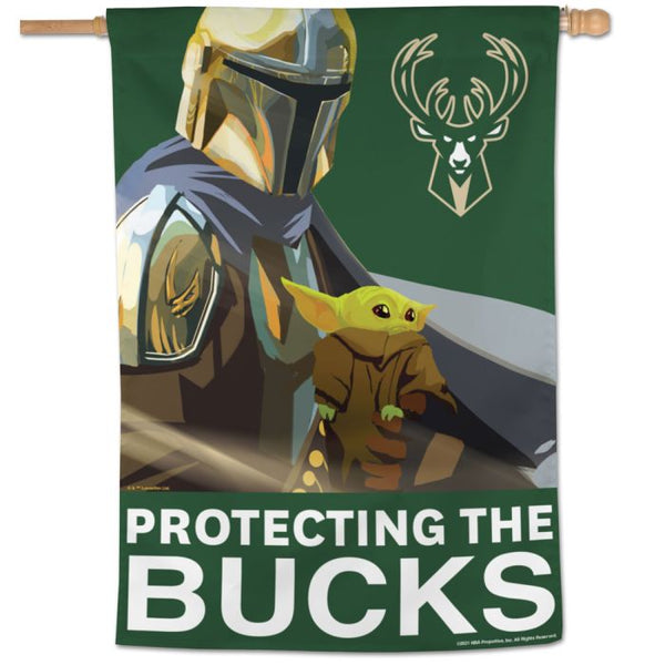 Wholesale-Milwaukee Bucks / Star Wars mandalorian Vertical Flag 28" x 40"