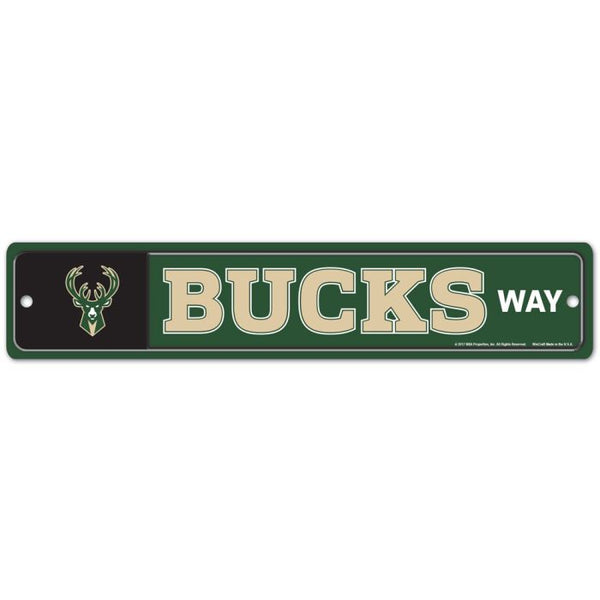 Wholesale-Milwaukee Bucks Street / Zone Sign 3.75" X 19"