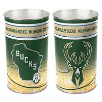 Wholesale-Milwaukee Bucks Wastebasket - tapered 15"H