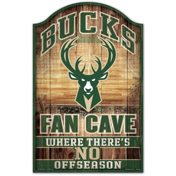 Wholesale-Milwaukee Bucks Wood Sign 11" x 17" 1/4" thick