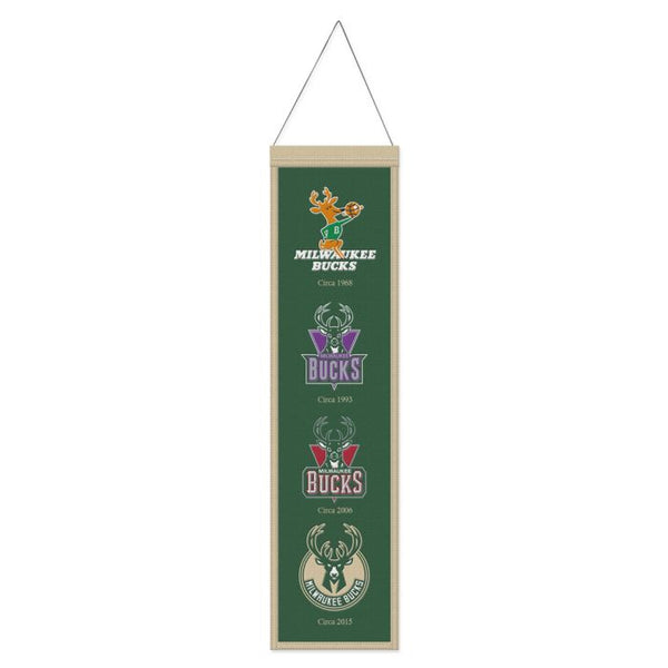 Wholesale-Milwaukee Bucks Wool Banner 8" x 32"