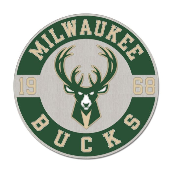 Wholesale-Milwaukee Bucks round est Collector Enamel Pin Jewelry Card