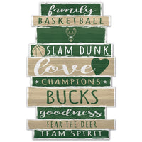 Wholesale-Milwaukee Bucks word plank Wood Sign 11" x 17" 1/4" thick