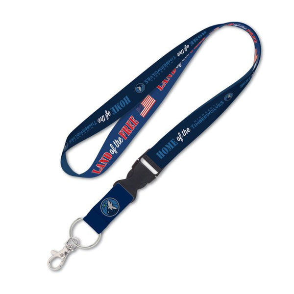 Wholesale-Minnesota Timberwolves / Patriotic Lanyard w/detachable buckle 1"