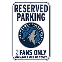 Wholesale-Minnesota Timberwolves Reserved Parking Plastic Sign 11" x 17"