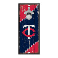 Wholesale-Minnesota Twins Bottle Opener Sign 5x11