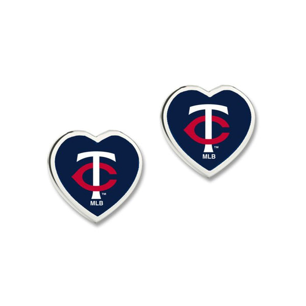 Wholesale-Minnesota Twins Earrings w/3D Heart