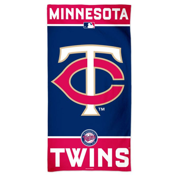 Wholesale-Minnesota Twins Fiber Beach Towel 9lb 30" x 60"