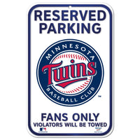 Wholesale-Minnesota Twins Reserved Parking Plastic Sign 11" x 17"