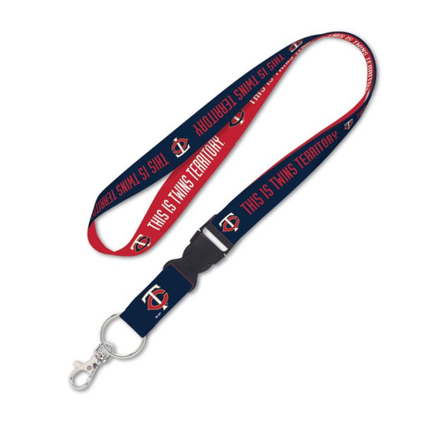 Wholesale-Minnesota Twins SLOGAN Lanyard w/detachable buckle 1"