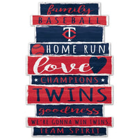 Wholesale-Minnesota Twins Wood Sign 11" x 17" 1/4" thick