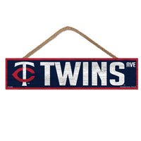 Wholesale-Minnesota Twins Wood Sign-with Rope 4" x 17"