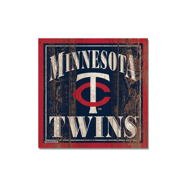 Wholesale-Minnesota Twins Wooden Magnet 3" X 3"