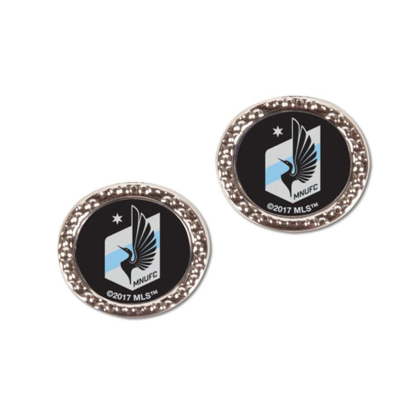 Wholesale-Minnesota United FC Earrings Jewelry Carded Round