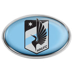 Wholesale-Minnesota United FC Oval Chrome Metal Domed Emblem