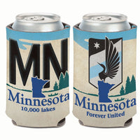 Wholesale-Minnesota United FC STATE PLATE Can Cooler 12 oz.