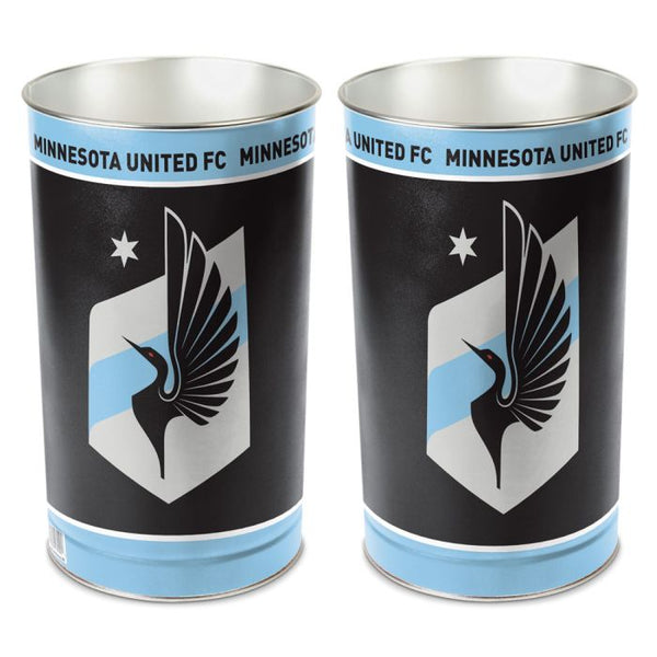 Wholesale-Minnesota United FC Wastebasket - tapered 15"H