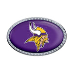 Wholesale-Minnesota Vikings Bling Chrome Metal Domed Emblem