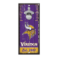 Wholesale-Minnesota Vikings Bottle Opener Sign 5x11