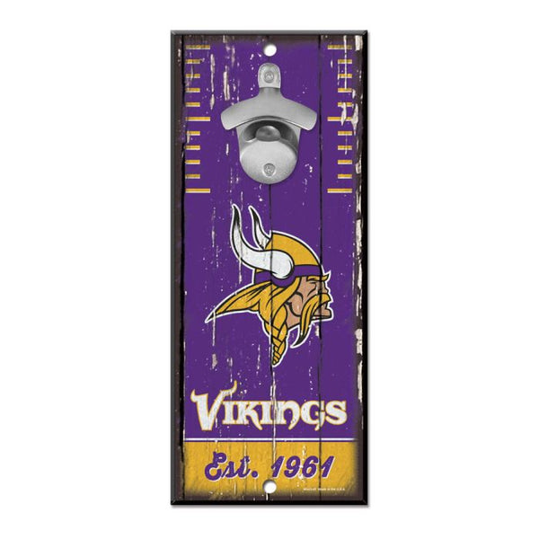 Wholesale-Minnesota Vikings Bottle Opener Sign 5x11