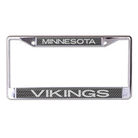 Wholesale-Minnesota Vikings CARBON Lic Plt Frame S/L Printed