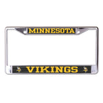 Wholesale-Minnesota Vikings CARBON Lic Plt Frame S/L Printed