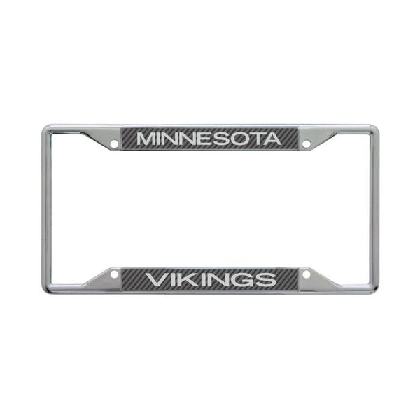 Wholesale-Minnesota Vikings CARBON Lic Plt Frame S/S Printed